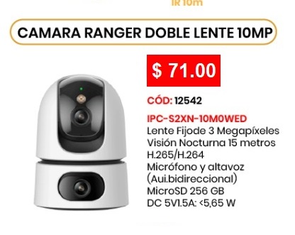 CÁMARA RANGER DOBLE LENTE 10MP